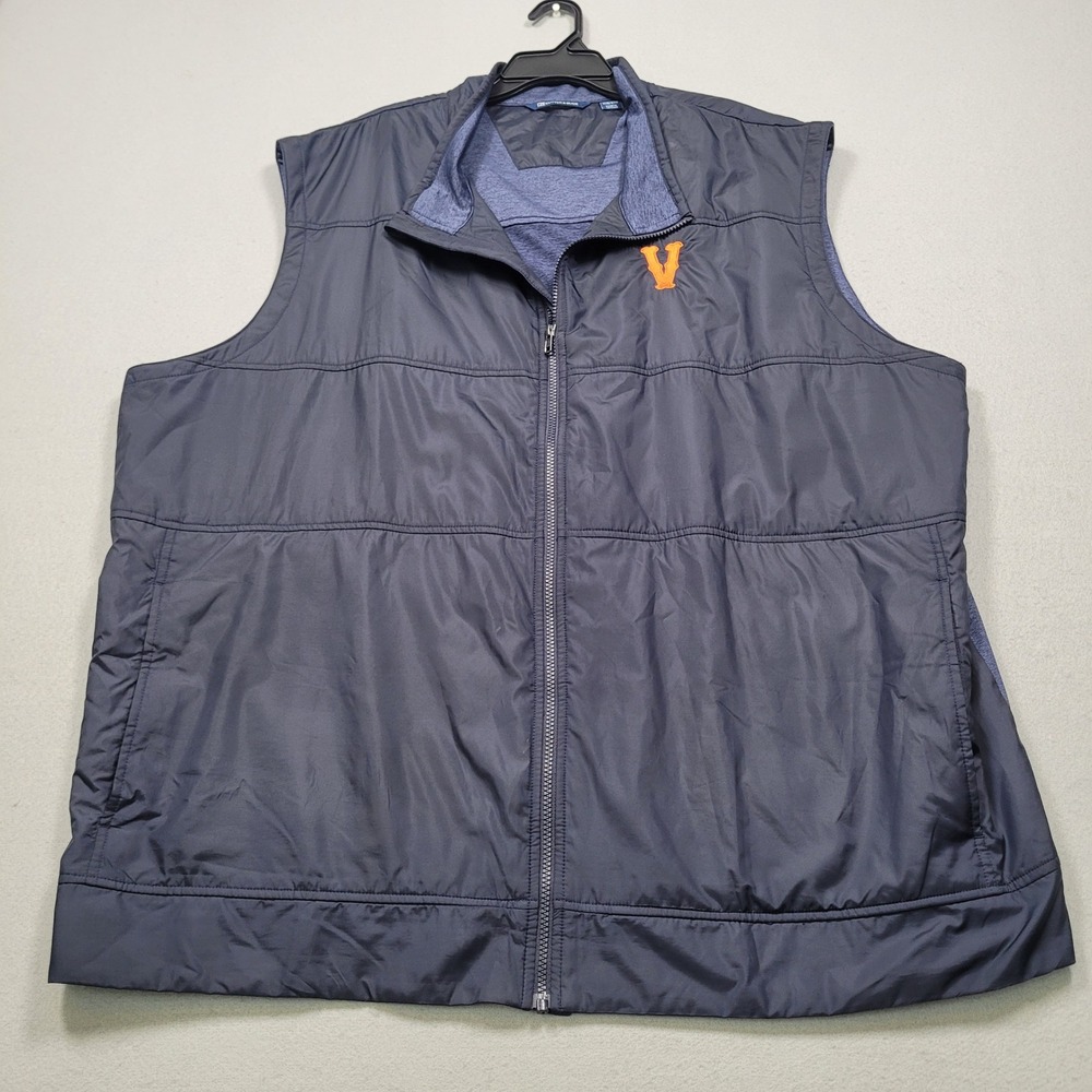 Cutter & Buck Mens Virginia Cavaliers Vest Blue Orange 4XB BCC00008